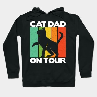 Best Cat Dad on Tour Ever Retro Vintage Daddy Gift Cats Hoodie